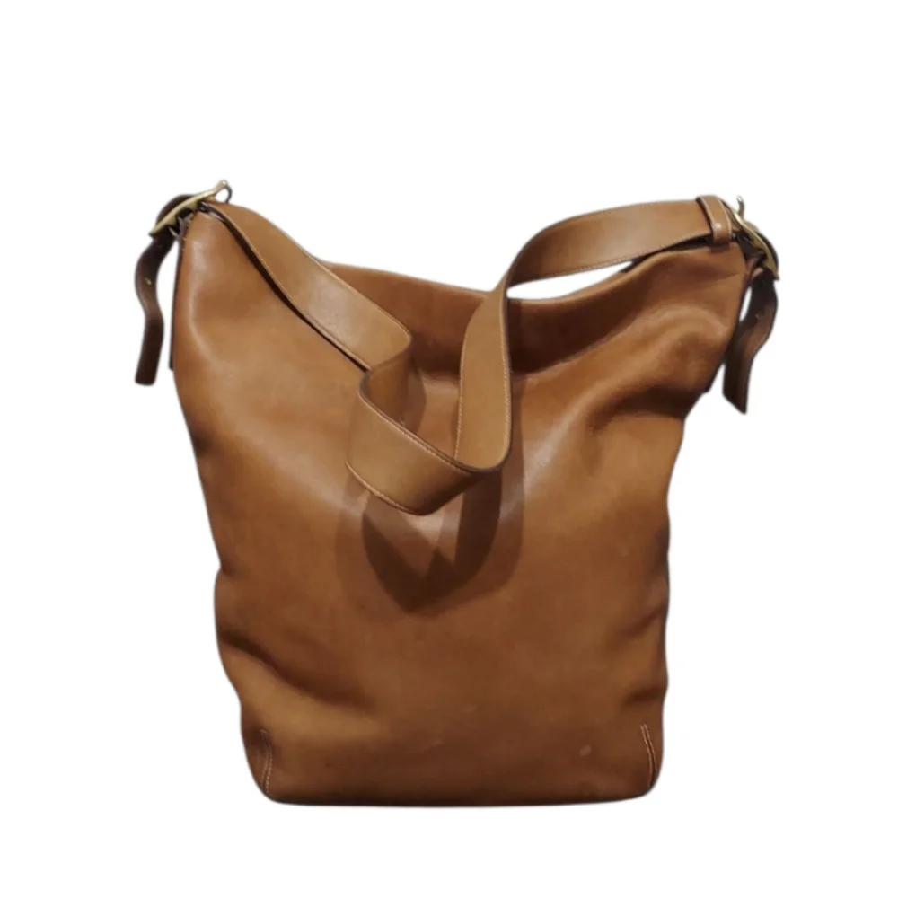 Coach Vintage Large Zip Glove Tanned Leather Shoulder Bag Great Condition 9183